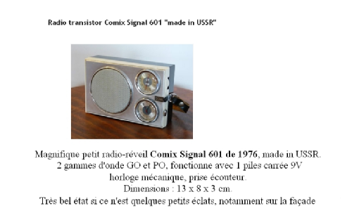 Comix 601; Comix brand (ID = 1605859) Radio