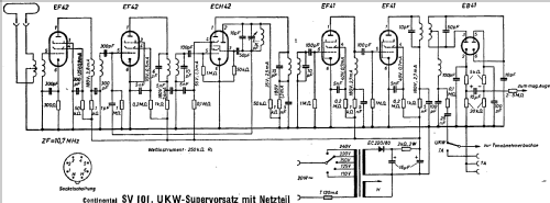 UKW-Supervorsatz mit Netzteil SV101 /W; Continental-Rundfunk (ID = 521863) Converter