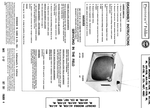 AC-10B Ch= 487; Crosley Radio Corp.; (ID = 1858721) Television