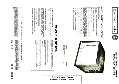 J-17TAMH Ch= 481; Crosley Radio Corp.; (ID = 1915071) Television