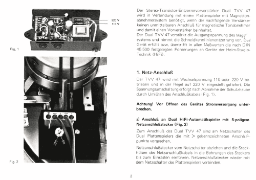 Entzerr-Vorverstärker TVV47; Dual, Gebr. (ID = 2074780) Verst/Mix