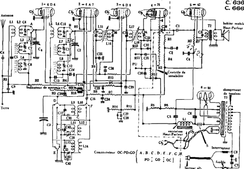 C636; Ducretet -Thomson; (ID = 69151) Radio