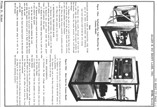 Custom RA-101A; DuMont Labs, Allen B (ID = 729145) TV Radio