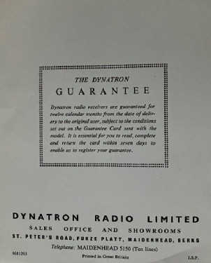 Commodore TP15; Dynatron Radio Ltd., (ID = 3011542) Radio