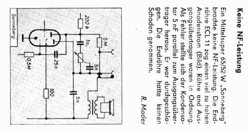 Sonneberg Super 65/52W; EAK, Elektro- (ID = 2555596) Radio