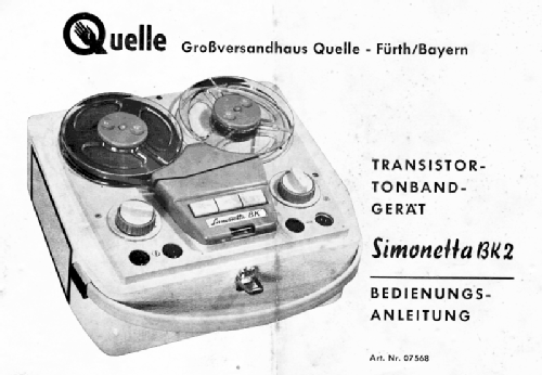 Simonetta BK2 Artikel Nr. 07568; QUELLE GmbH (ID = 1577218) R-Player