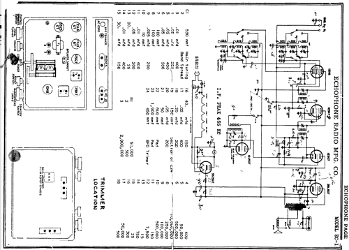 EC1; Echophone Radio, Inc (ID = 49664) Radio