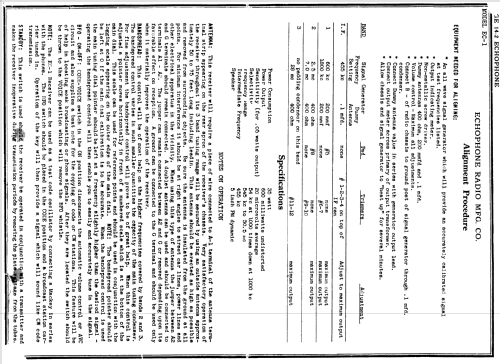 EC1; Echophone Radio, Inc (ID = 49665) Radio