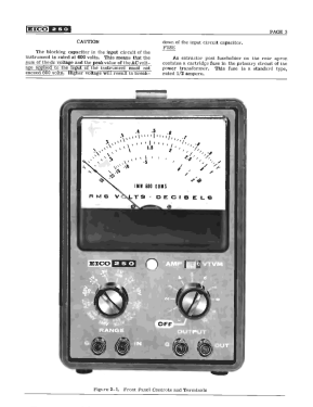 Vacuum Tube Voltmeter 250; EICO Electronic (ID = 2947853) Equipment