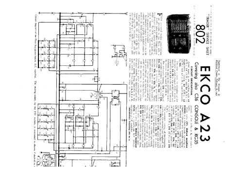 A23; Ekco, E.K.Cole Ltd.; (ID = 1334825) Radio