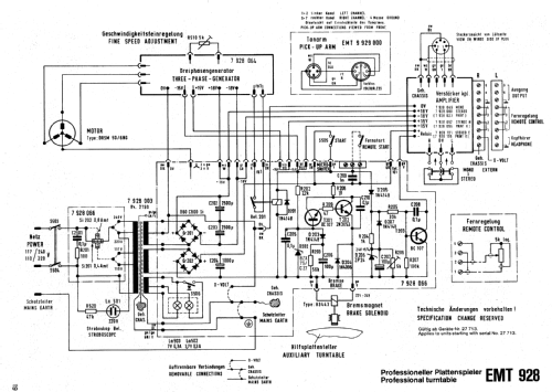Professioneller Plattenspieler EMT 928; Elektromesstechnik (ID = 566674) R-Player