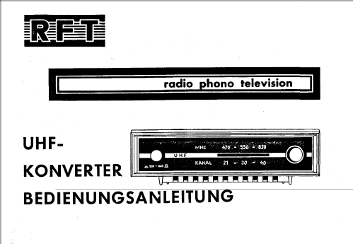 UHF-Konverter ; Elektrotechnik (ID = 660210) Adapter