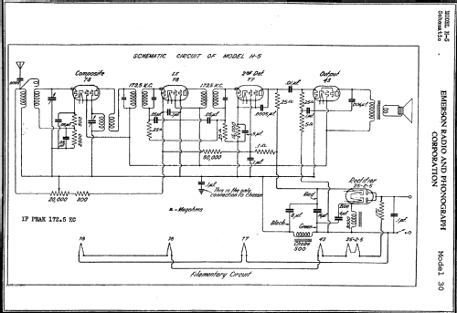 30 Ch= H-5; Emerson Radio & (ID = 290737) Radio