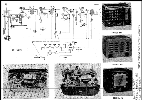 540 Emersonette Ch= 120042; Emerson Radio & (ID = 329259) Radio