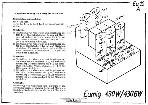 430WB; Eumig, Elektrizitäts (ID = 2951357) Radio