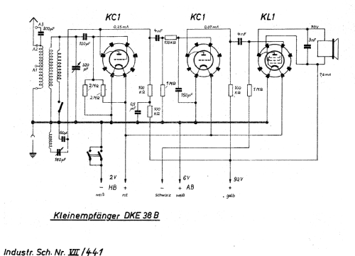 Deutscher Kleinempfänger Batt. DKE-38B DKE-1938B; Eumig, Elektrizitäts (ID = 240071) Radio