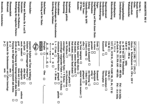 Eumigette 382U; Eumig, Elektrizitäts (ID = 722060) Radio