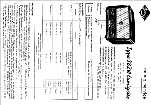 Eumigette 382W ; Eumig, Elektrizitäts (ID = 66645) Radio