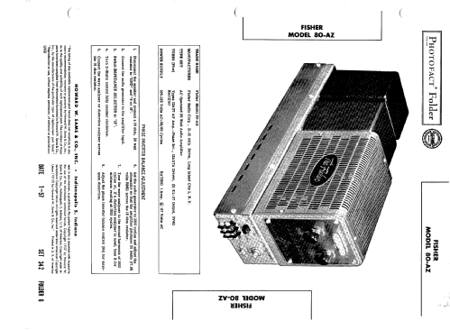 80-AZ; Fisher Radio; New (ID = 1602602) Ampl/Mixer