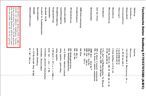 Saalburg 5370C; Funk- und (ID = 991535) Radio