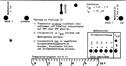 Transistor- Adapter W19; Funke, Max, Weida/Th (ID = 743220) Ausrüstung