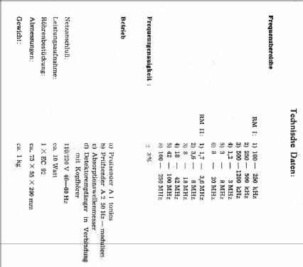 Resonanzmesser RM II ; Funkwerk Dabendorf (ID = 435046) Equipment