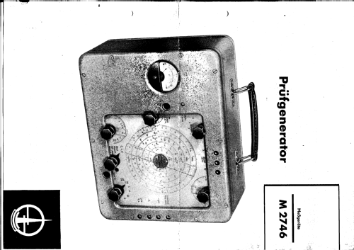 Prüfgenerator M2746; Funkwerk Dresden, (ID = 1136740) Equipment