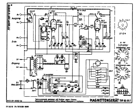 Magnetband-Gerät BG19-2; Funkwerk Leipzig, (ID = 106035) R-Player