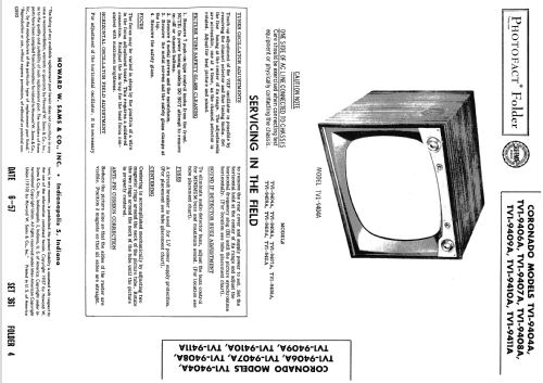 Coronado TV1-9406A ; Gamble-Skogmo, Inc.; (ID = 1721132) Television