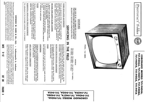 Coronado TV1-9407A ; Gamble-Skogmo, Inc.; (ID = 1720438) Television