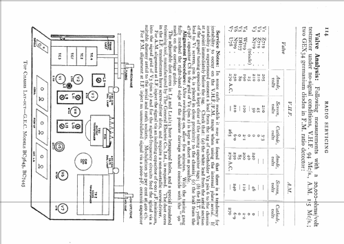 VHF/FM Radio Receiver BC5645; GEC, General (ID = 562303) Radio