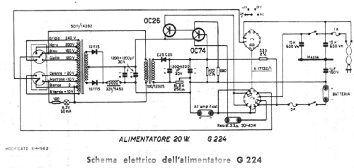 Alimentatore G224; Geloso SA; Milano (ID = 2438794) Power-S