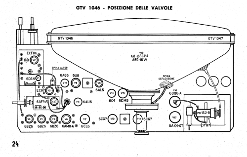 Cassiopeia GTV1046; Geloso SA; Milano (ID = 2501200) Télévision