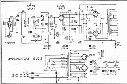 G3215-A; Geloso SA; Milano (ID = 190417) Ampl/Mixer