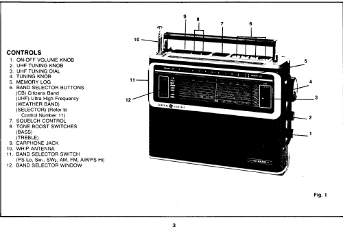 10 Band Portable Radio 7-2971 or 7-2971A; General Electric Co. (ID = 1200746) Radio