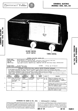 401 ; General Electric Co. (ID = 2815218) Radio