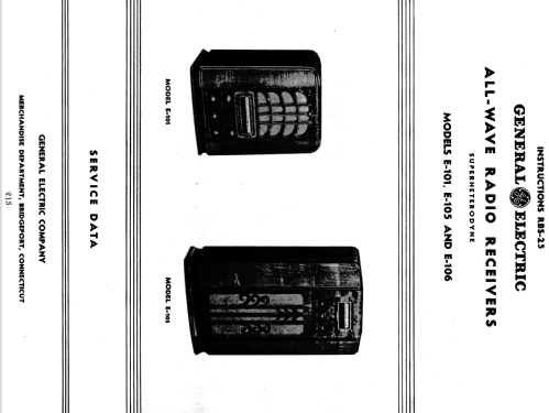 Colorama E-105 ; General Electric Co. (ID = 1741492) Radio