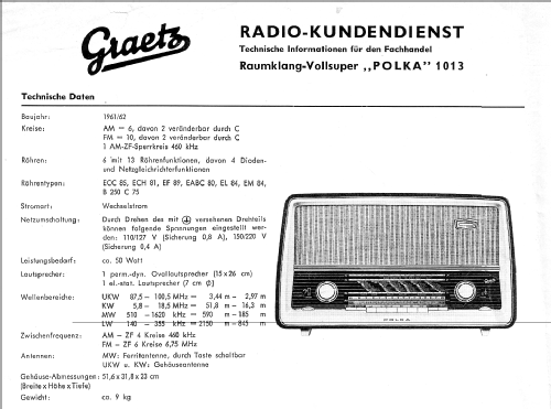 Polka 1013; Graetz, Altena (ID = 160731) Radio