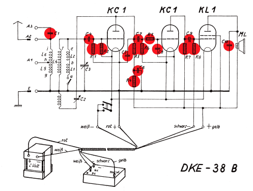 Deutscher Kleinempfänger für Batteriebetrieb DKE38B; Grassmann, Peter, (ID = 1210863) Radio