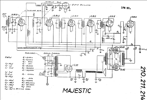 Majestic Whitehall 211 Ch= 210; Grigsby-Grunow - (ID = 23974) Radio