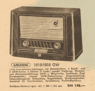 1010; Grundig Radio- (ID = 2078534) Radio