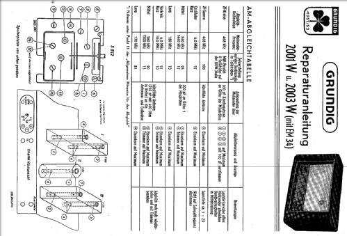 2001W; Grundig Radio- (ID = 500825) Radio