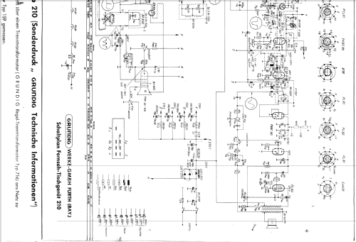 Fernsehtischempfänger 210/II ; Grundig Radio- (ID = 1914641) Television