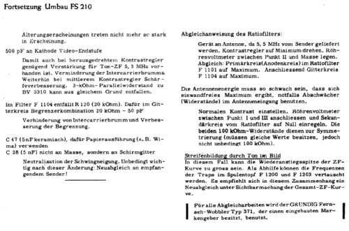 Fernsehtischempfänger 210/II ; Grundig Radio- (ID = 2479158) Télévision