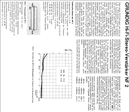 Hi-Fi-Stereo-Verstärker NF2; Grundig Radio- (ID = 1614166) Ampl/Mixer