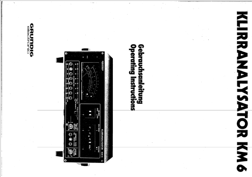Klirranalysator KM6; Grundig Radio- (ID = 1170625) Equipment