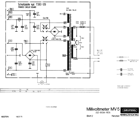 Millivoltmeter MV5; Grundig Radio- (ID = 237665) Equipment