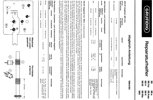 Musikgerät 98M; Grundig Radio- (ID = 70847) Radio