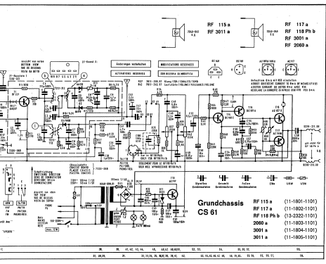 Musikgerät RF117a Ch= CS61; Grundig Radio- (ID = 652882) Radio