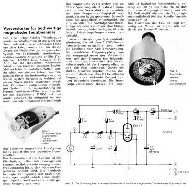 NF-Vorverstärker für magnetische Tonabnehmer Audio preamplifier for magnetic pickup; Grundig Radio- (ID = 2659203) Ampl/Mixer